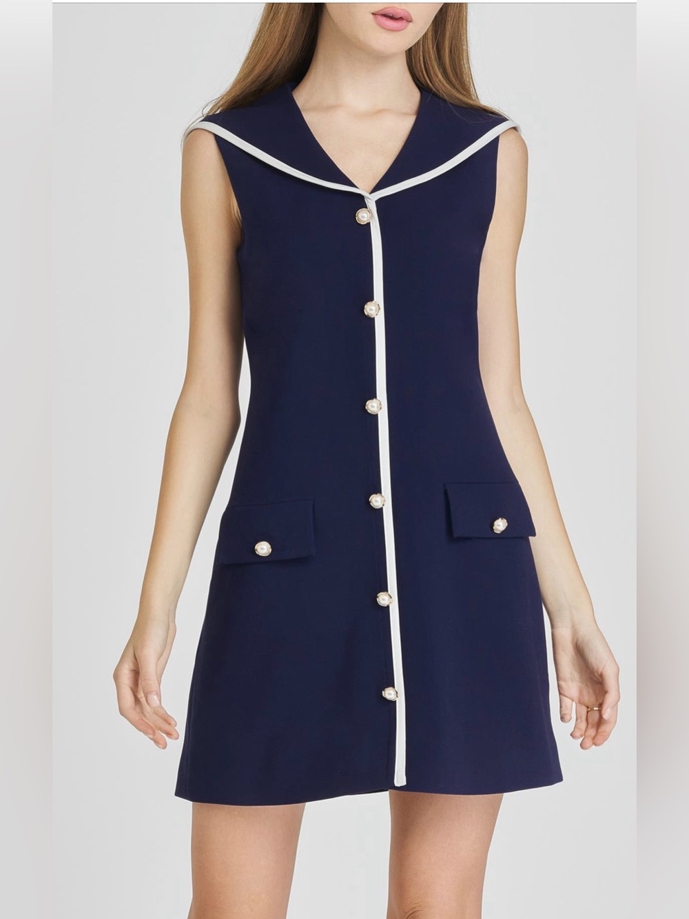 NWOT WAYF Set Sail Navy Blue Minidress Size XL - Picture 2 of 8
